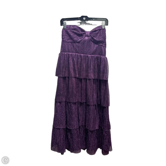Dress Party Midi By Lulus In Purple, Size: L