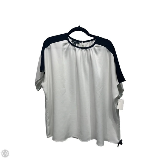 Top Short Sleeve By Alfani In Black & White, Size: L