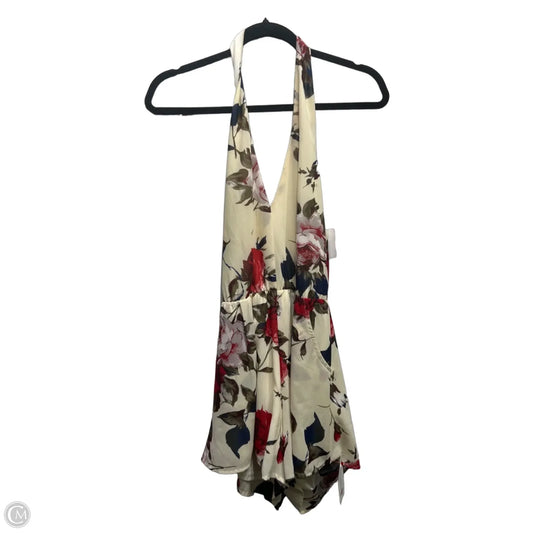 Romper By cecico In Cream & Red, Size: S