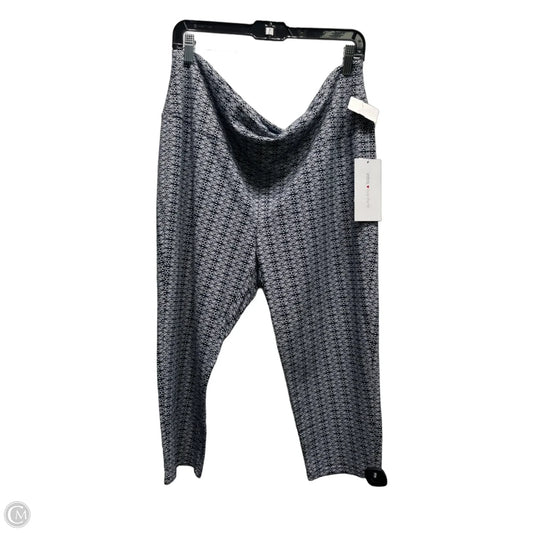 Capris By Intro In Blue & White, Size: 2x