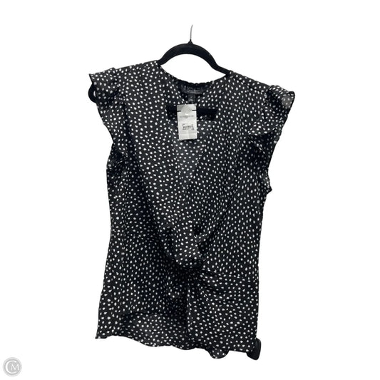 Top Short Sleeve By Laundry In Black & White, Size: M