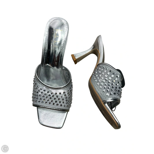 Sandals Heels Stiletto By Nicole By Nicole Miller In Silver, Size: 7