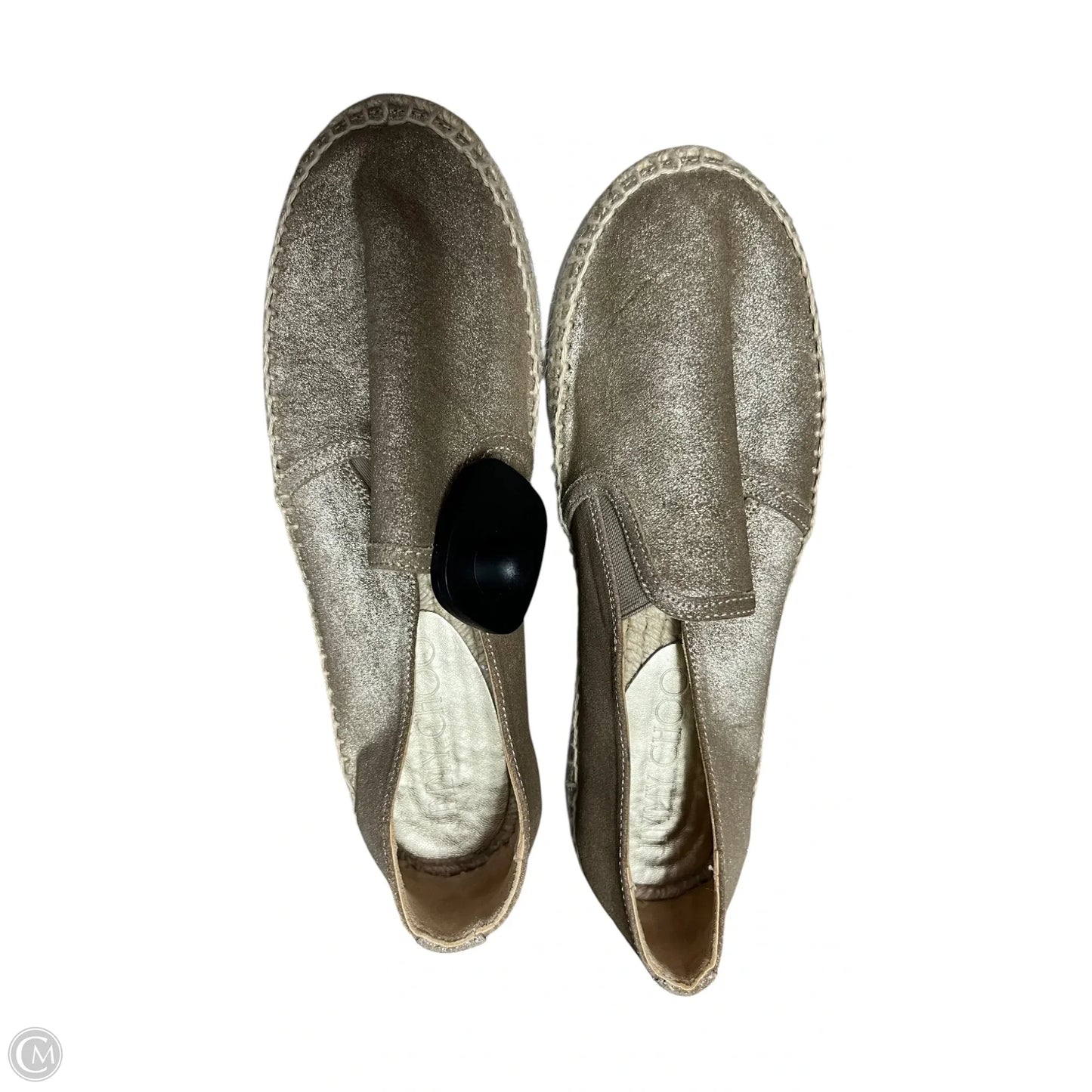 Shoes Luxury Designer By Jimmy Choo In Grey, Size: 7.5
