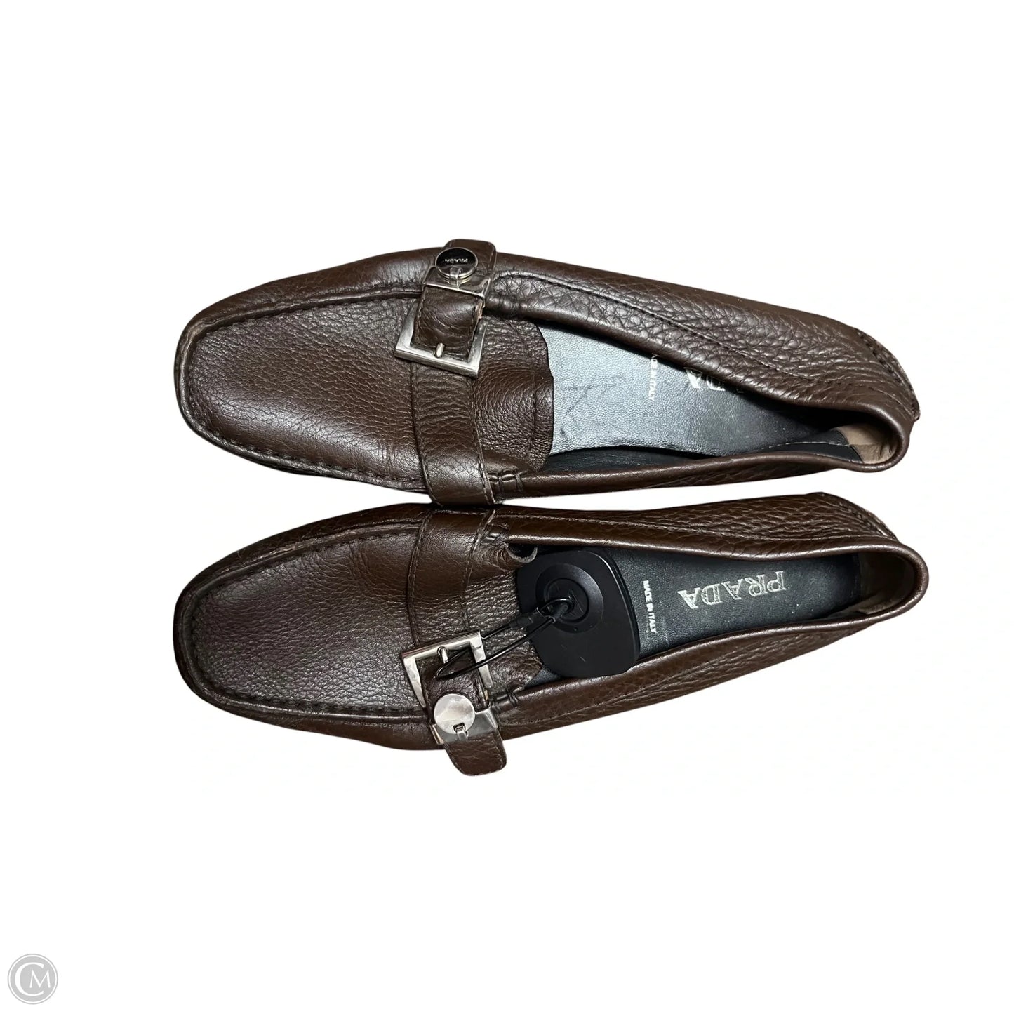 Shoes Luxury Designer By Prada In Brown, Size: 8.5