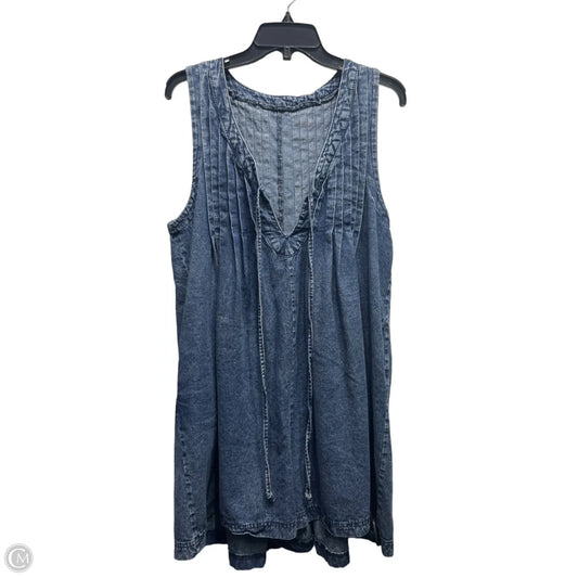 Romper By Clothes Mentor In Blue Denim, Size: M
