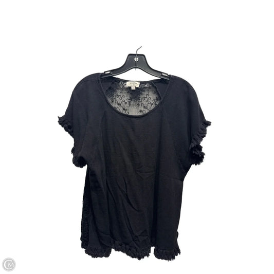 Top Short Sleeve By Umgee In Black, Size: S