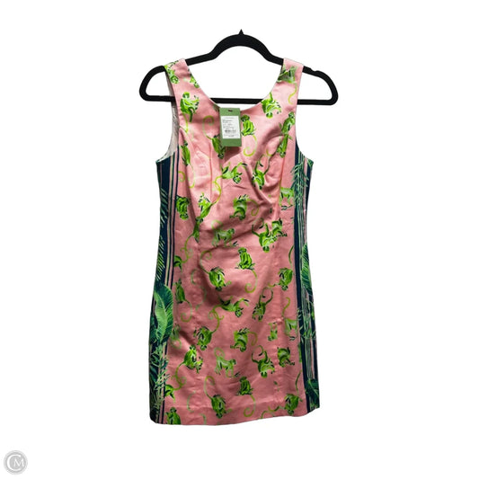 Dress Designer By Lilly Pulitzer In Green & Pink, Size: 0