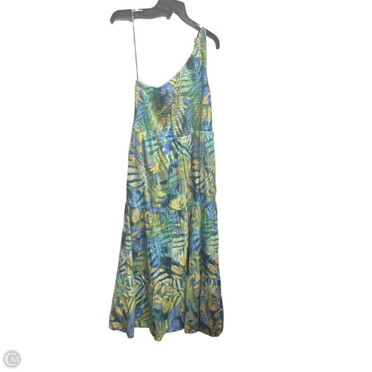 Dress Casual Maxi By Time And Tru In Blue & Green, Size: Xxl