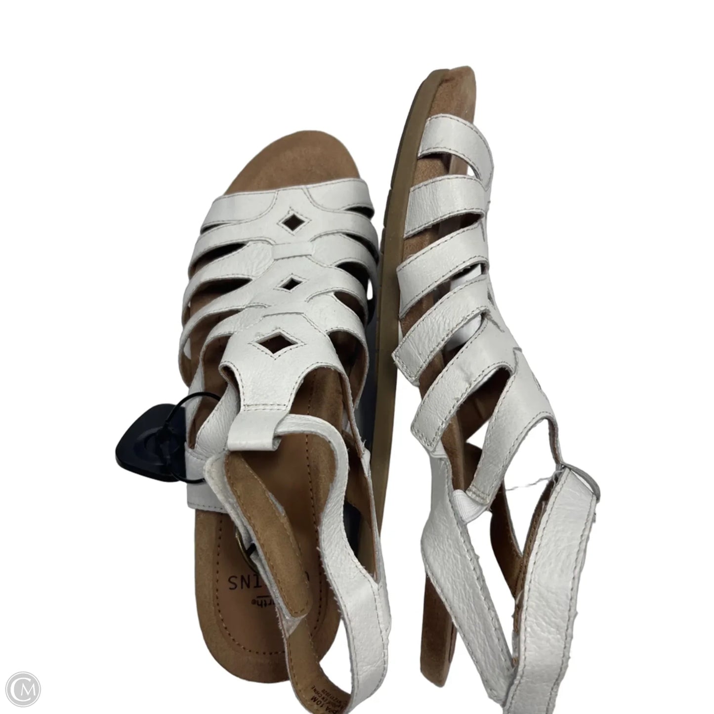 Sandals Heels Wedge By Earth In White, Size: 10