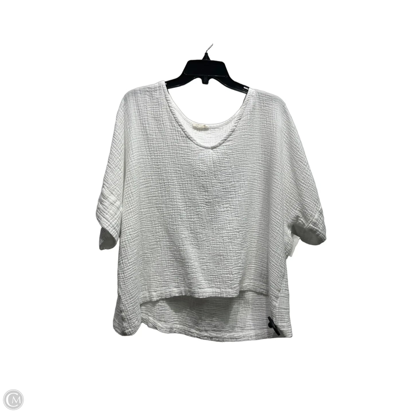 Top Short Sleeve By Just Living In White, Size: M