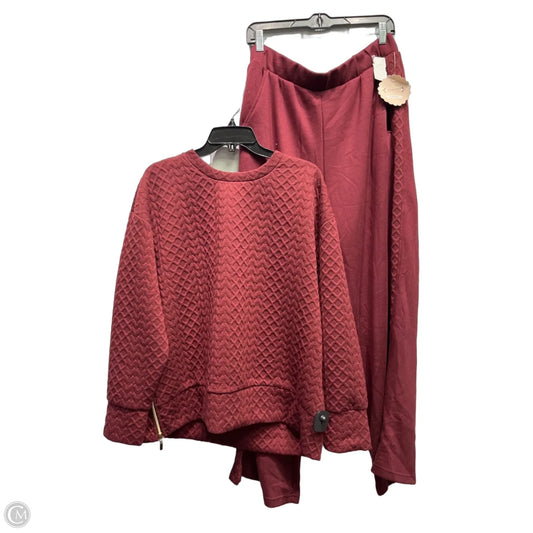 Pants Suit 2pc By Nanette By Nanette Lepore In Maroon, Size: Xl