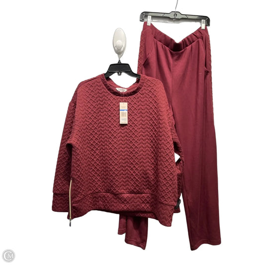 Pants Suit 2pc By Nanette By Nanette Lepore In Maroon, Size: Xl