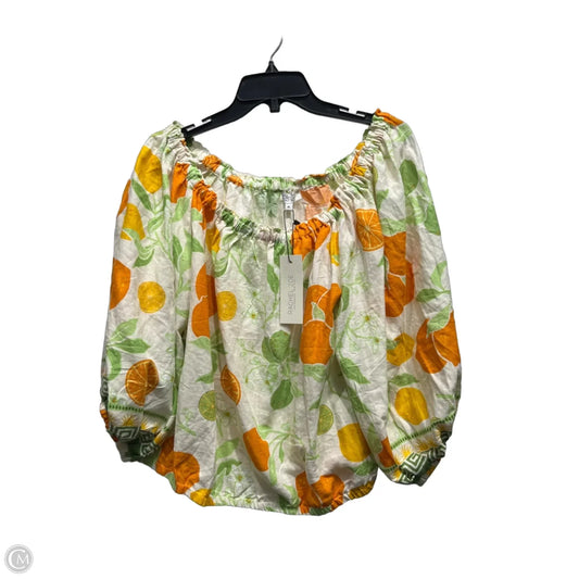 Top Short Sleeve By Rachel Zoe In Green & Orange, Size: Xl