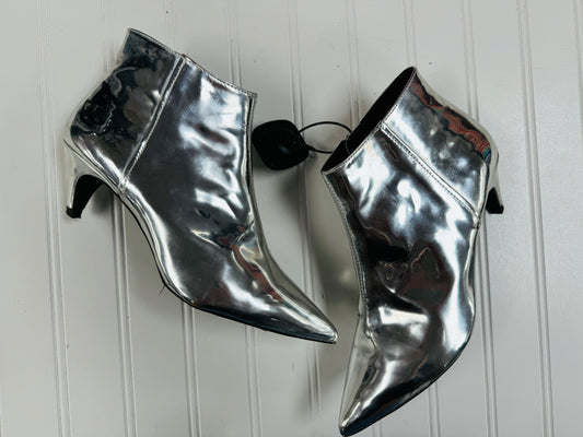 Boots Ankle Heels By Zara In Silver, Size: 7