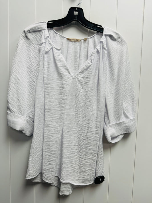 White Top Short Sleeve Soft Surroundings, Size S