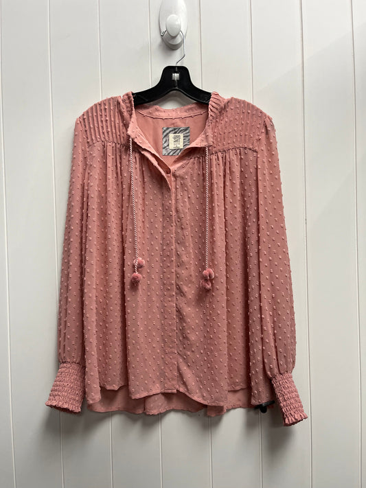 Top Long Sleeve By Matilda Jane In Pink, Size: M