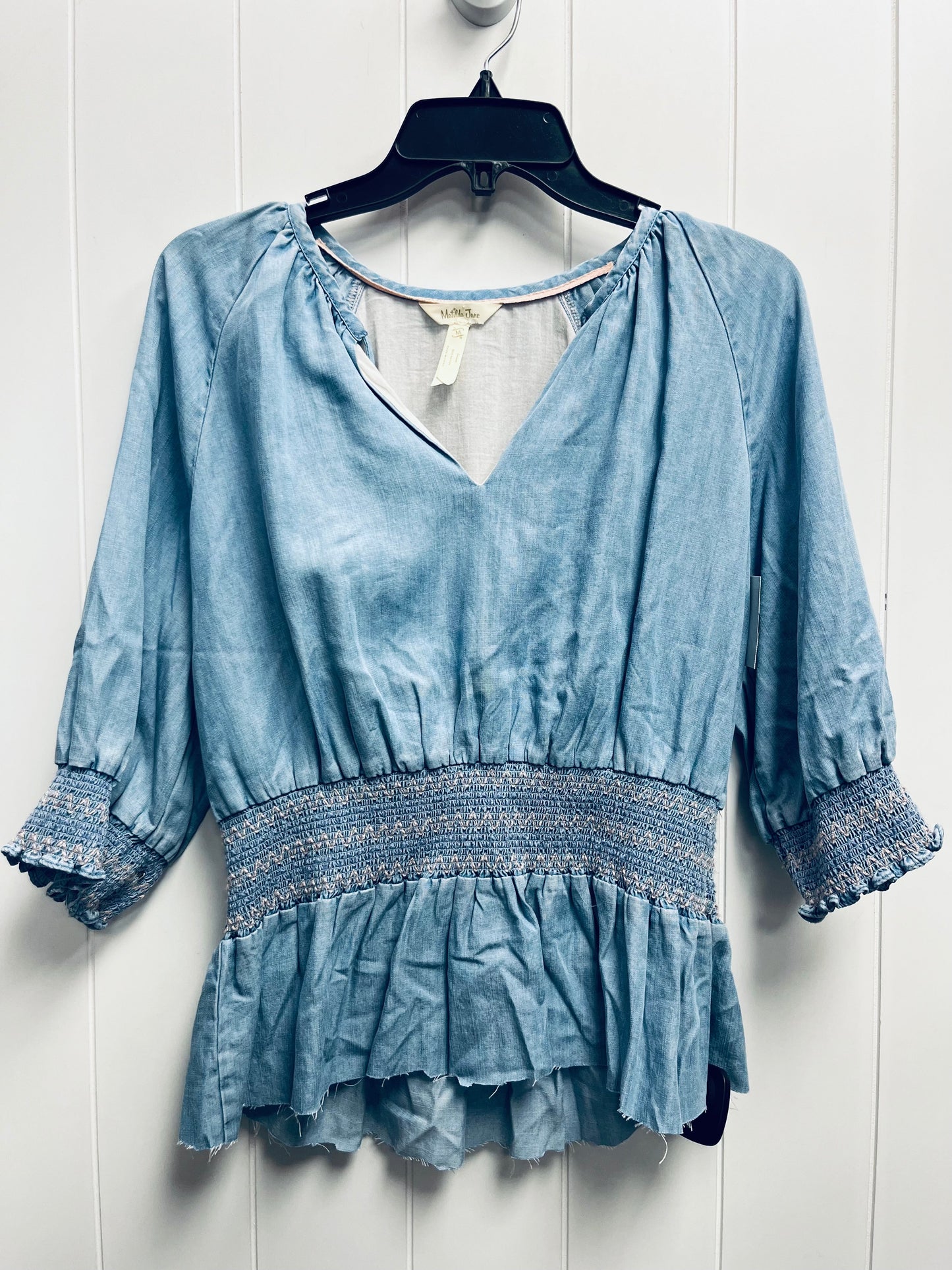 Blue Top Short Sleeve Matilda Jane, Size M