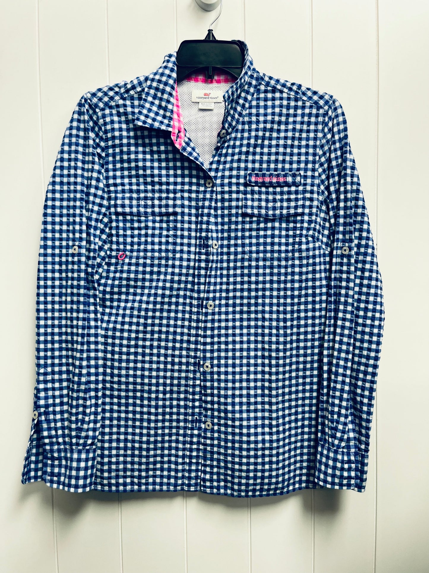 Blue Top Long Sleeve Vineyard Vines, Size 8