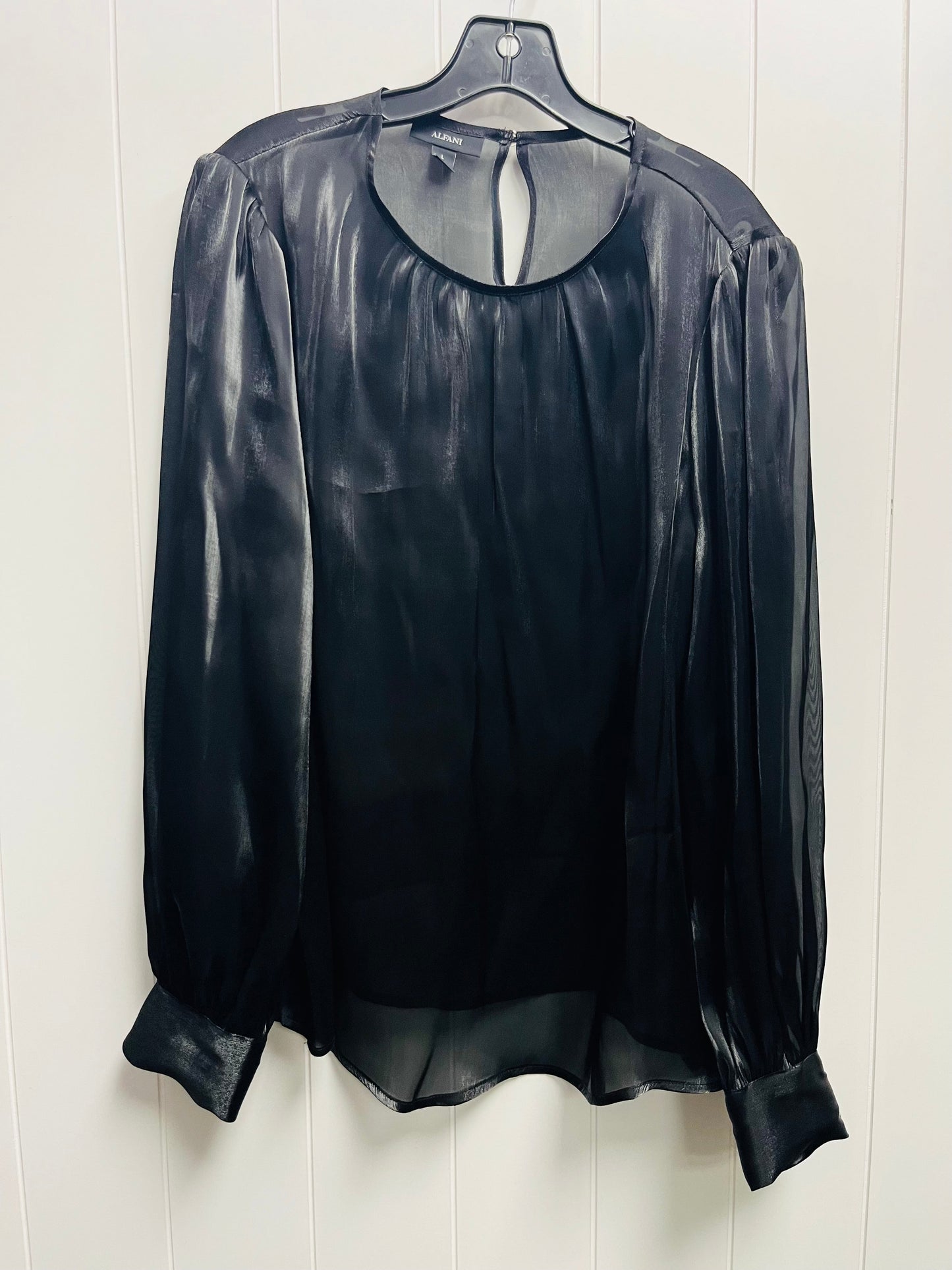 Black Blouse Long Sleeve Alfani, Size L