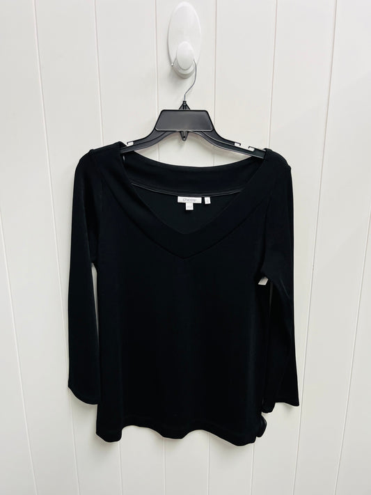 Top Long Sleeve By Chicos In Black, Size: M