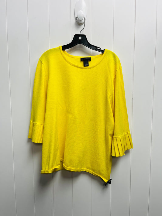 Sweater By Investments In Yellow, Size: 2x