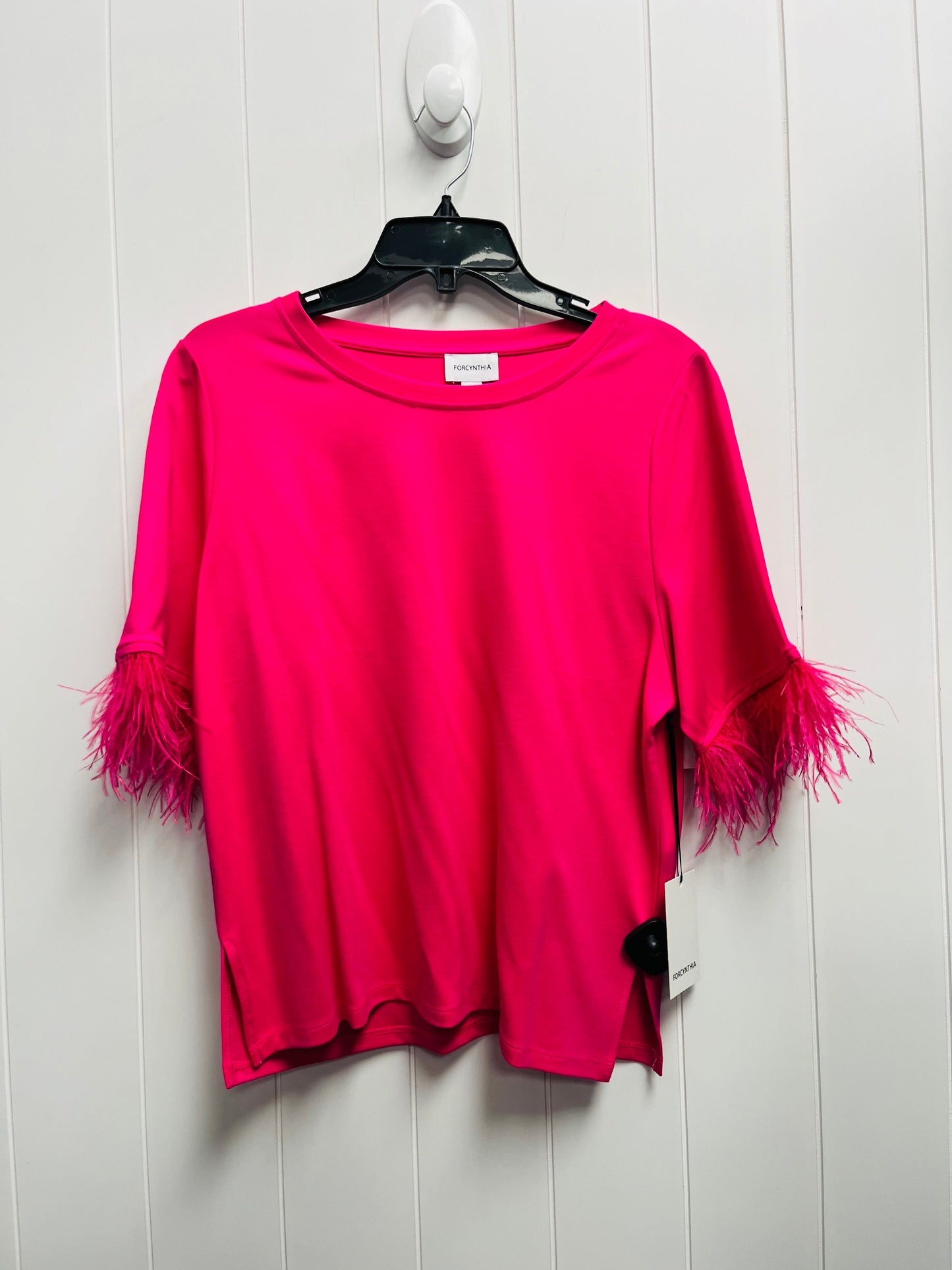 Top Short Sleeve By For Cynthia In Pink, Size: L