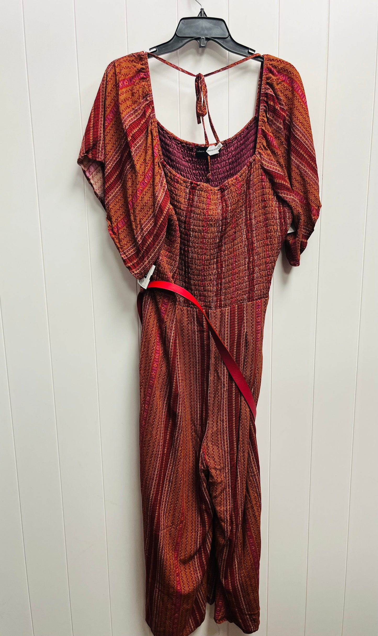 Jumpsuit By PIPER&SCOOT In Orange & Red, Size: Xxxl