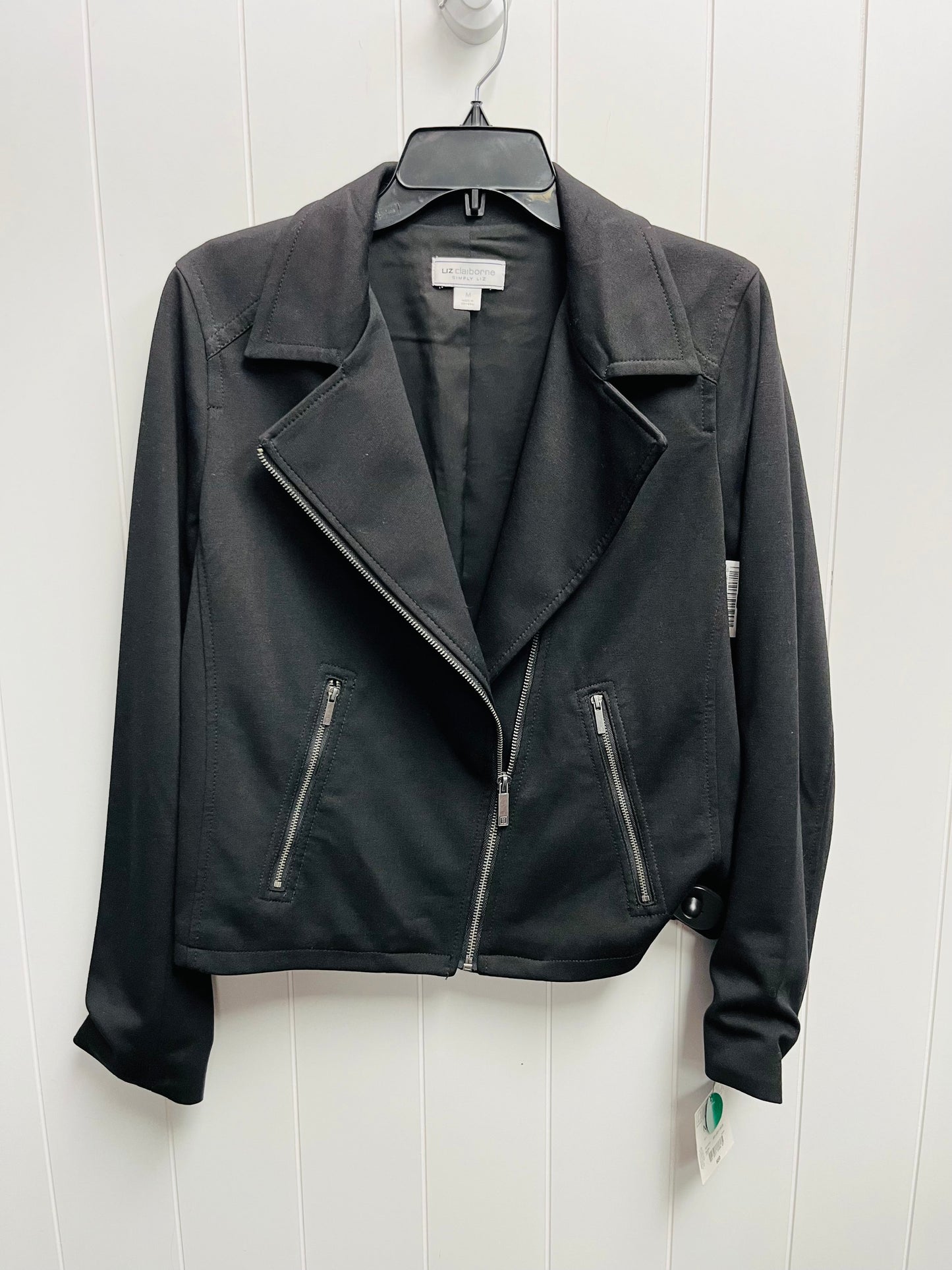 Jacket Moto By Liz Claiborne In Black, Size: M