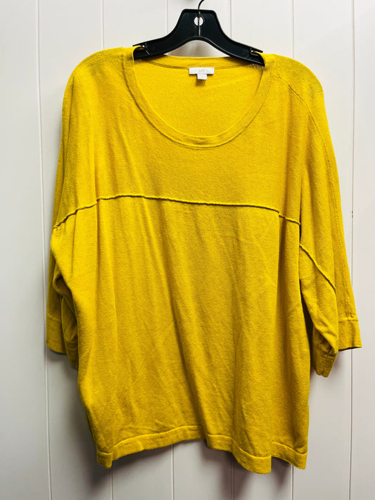 Top Short Sleeve By J. Jill In Yellow, Size: Xl