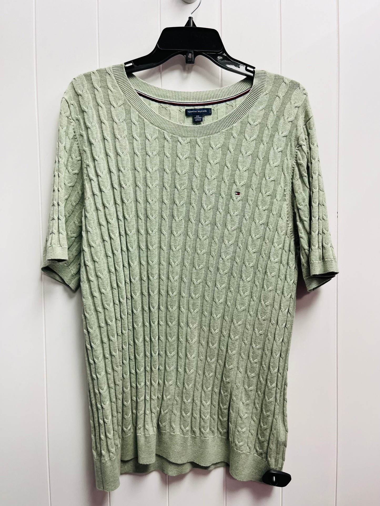 Top Short Sleeve By Tommy Hilfiger In Green, Size: 2x