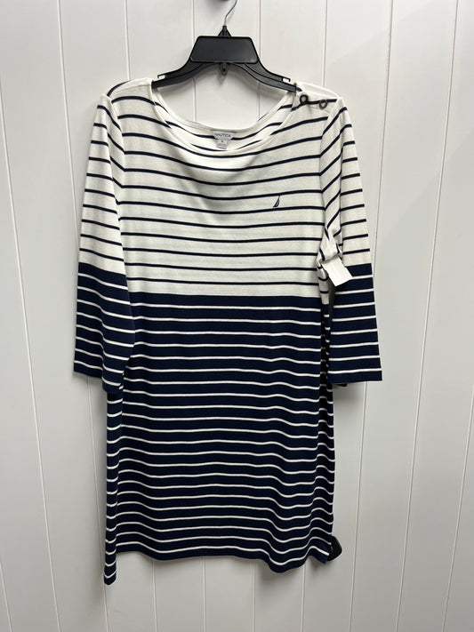 Dress Casual Short By Nautica In Blue & White, Size: Xl