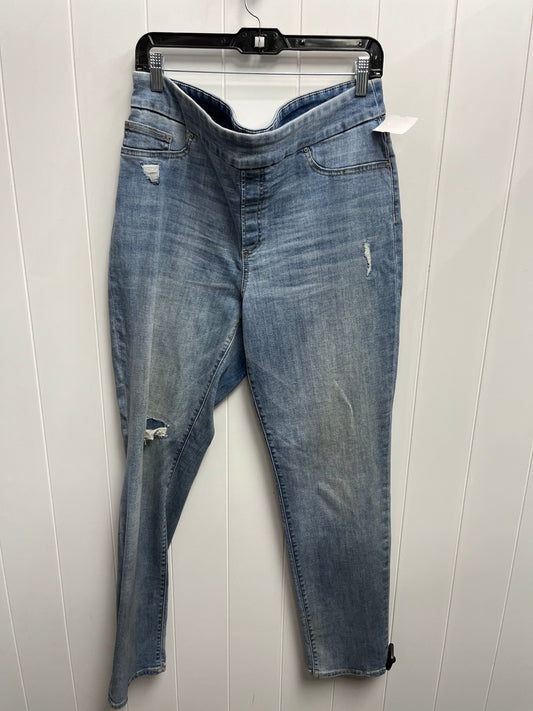 Jeans Jeggings By Chicos In Blue Denim, Size: 14