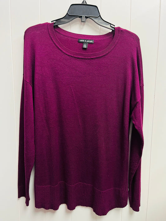 Sweater By Cable And Gauge In Purple, Size: L