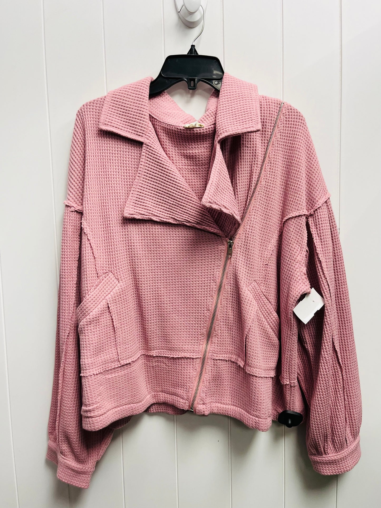 Jacket Moto By Pol In Pink, Size: L