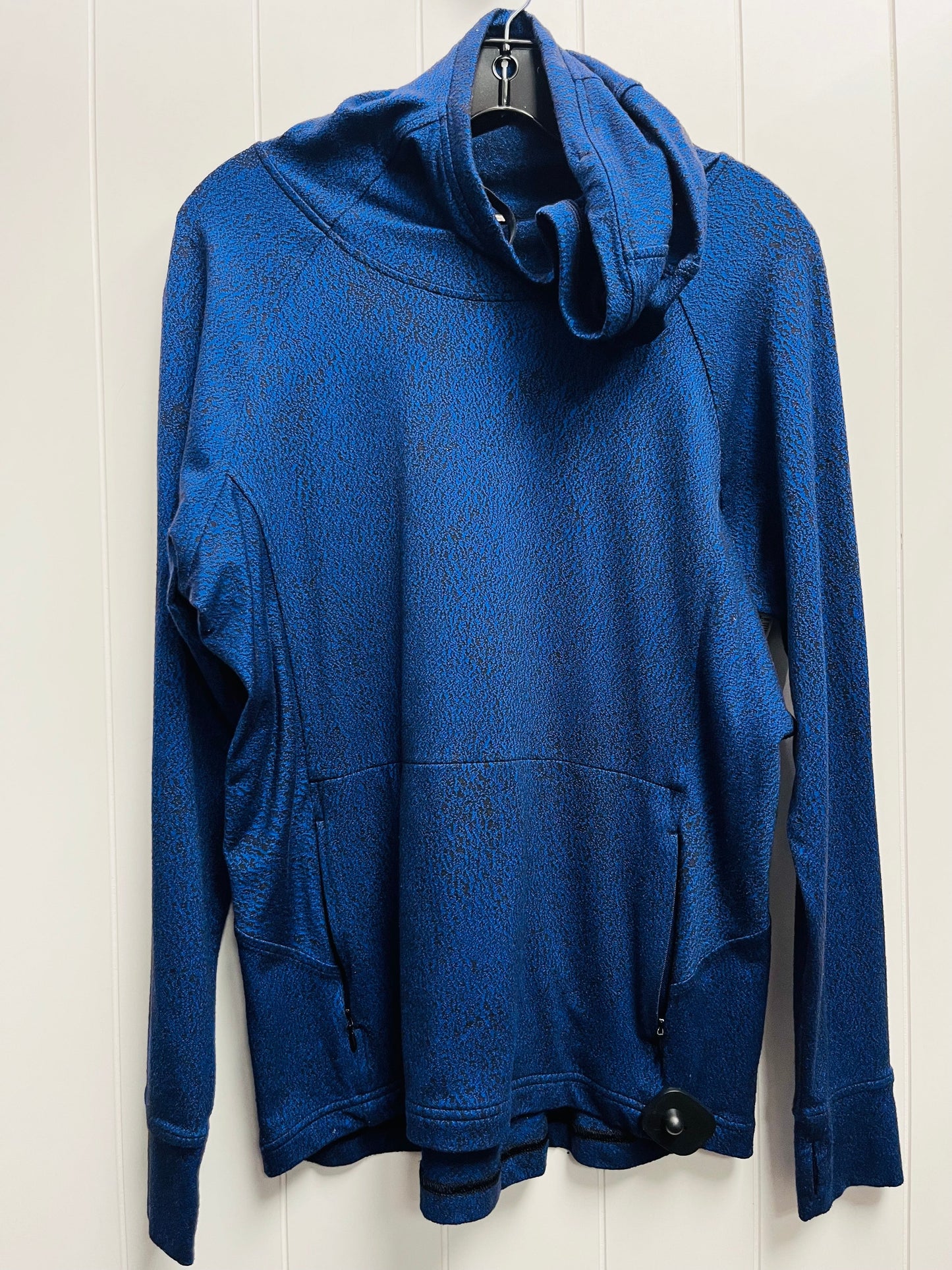 Athletic Top Long Sleeve Hoodie By Lululemon In Blue, Size: M