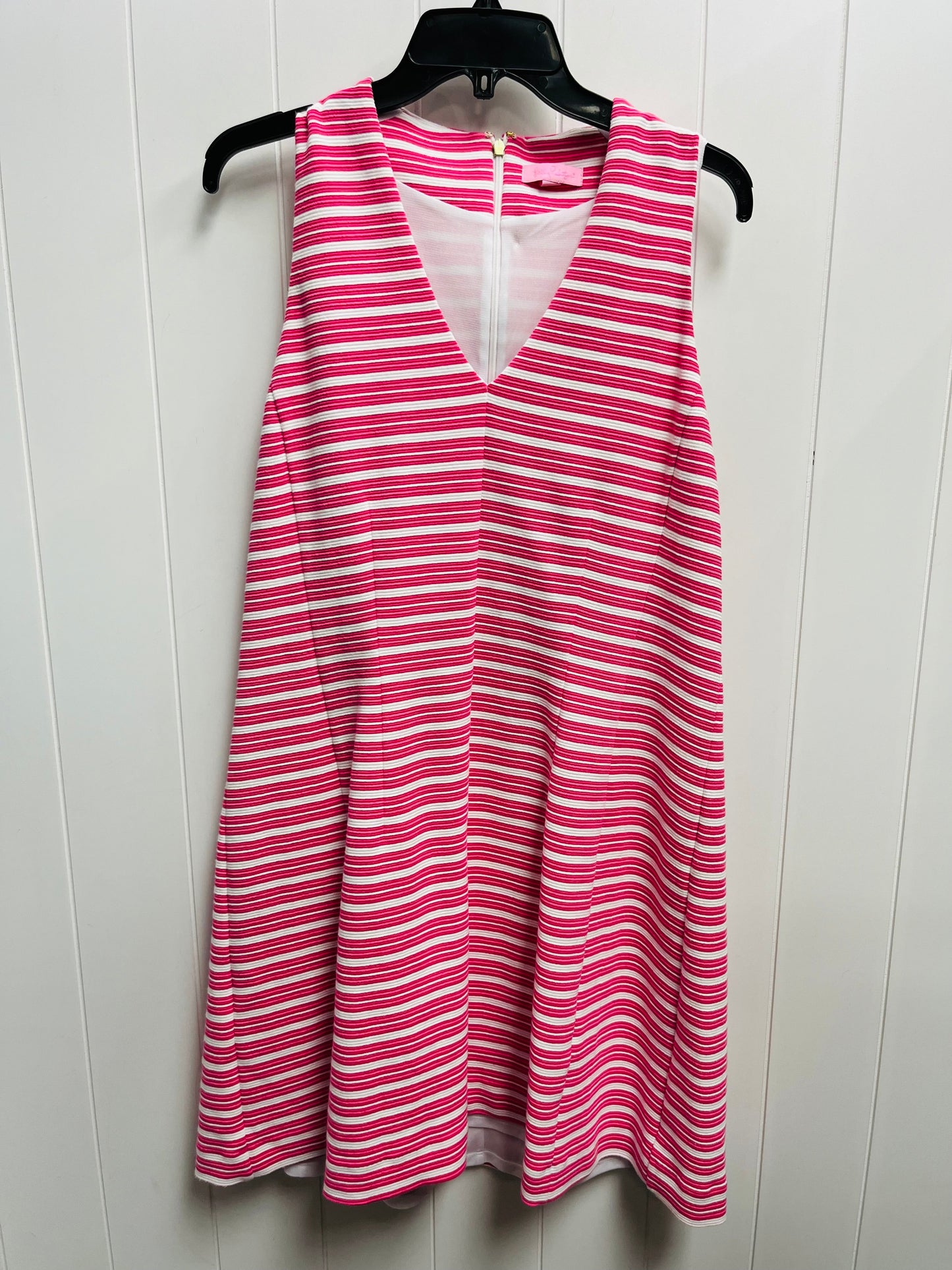 Dress Designer By Lilly Pulitzer In Pink & White, Size: Xl