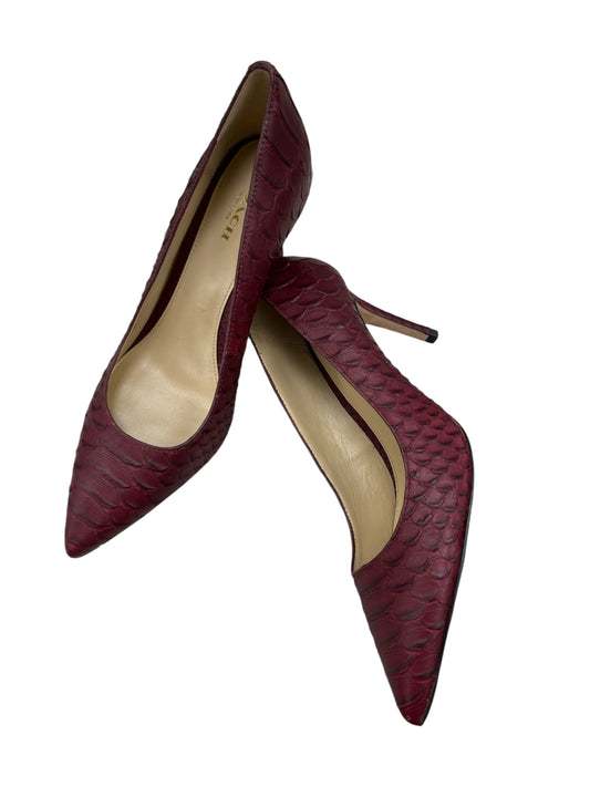 Shoes Designer By Coach In Maroon, Size: 7.5