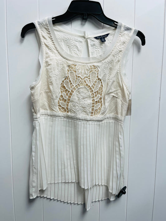 Top Sleeveless By American Eagle In Cream, Size: S