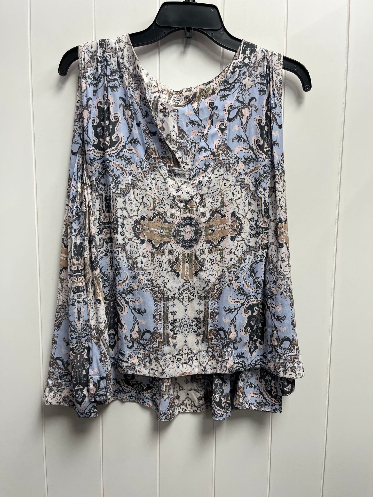 Top Sleeveless By Free People In Blue & Pink, Size: M