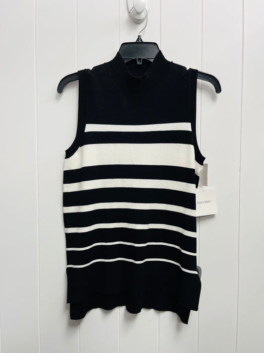 Top Sleeveless By Ellen Tracy In Black & Cream, Size: S