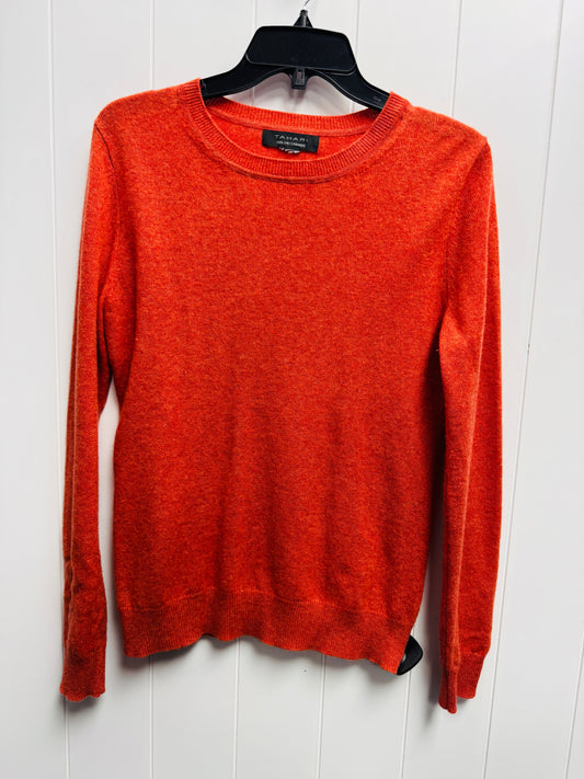 Sweater Cashmere By Tahari By Arthur Levine In Orange, Size: M