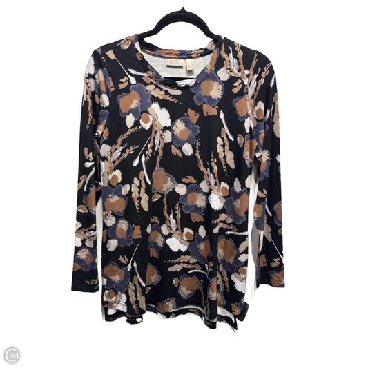 Top Long Sleeve By Logo In Blue & Brown, Size: Xs