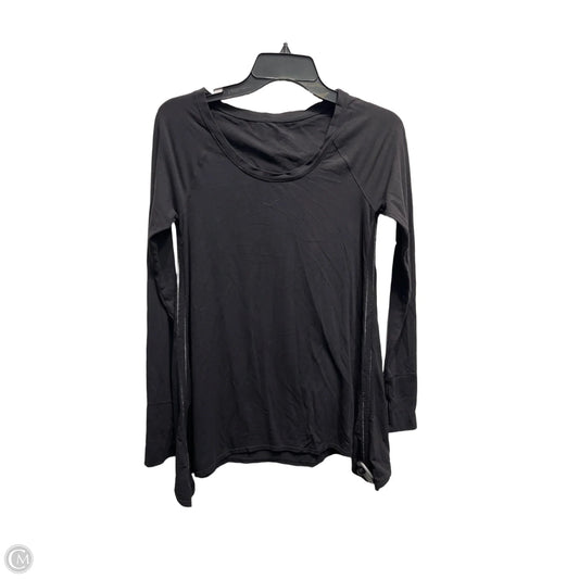 Athletic Top Long Sleeve Crewneck By Lululemon In Black, Size: S