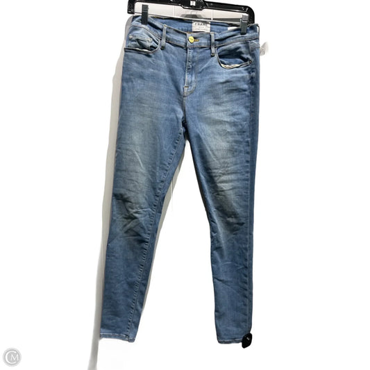 Jeans Skinny By Frame In Blue Denim, Size: 6