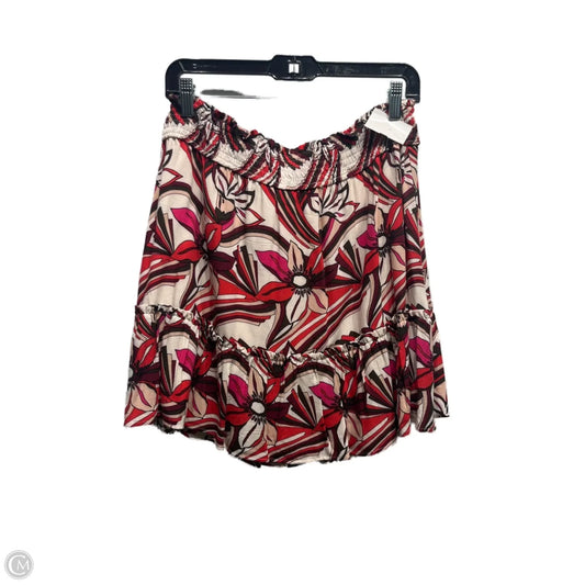 Skirt Mini & Short By Anthropologie In Pink & Red, Size: M