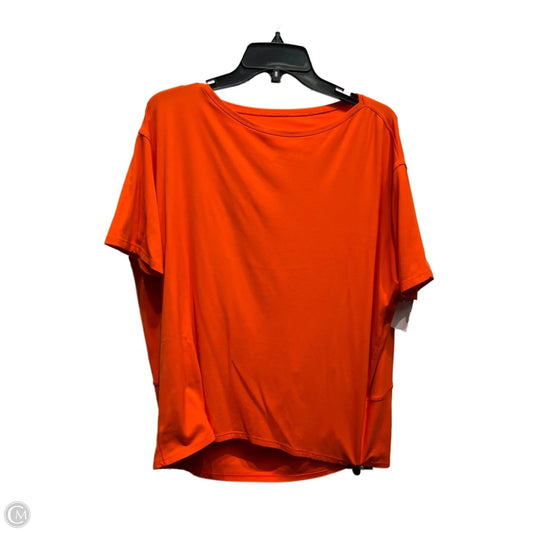 Athletic Top Short Sleeve By Lululemon In Orange, Size: L