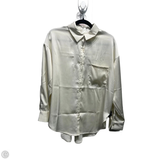 Top Long Sleeve By Blu Pepper In Cream, Size: S