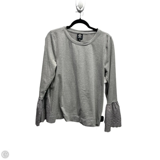 Top Long Sleeve By Bobeau In Grey, Size: L