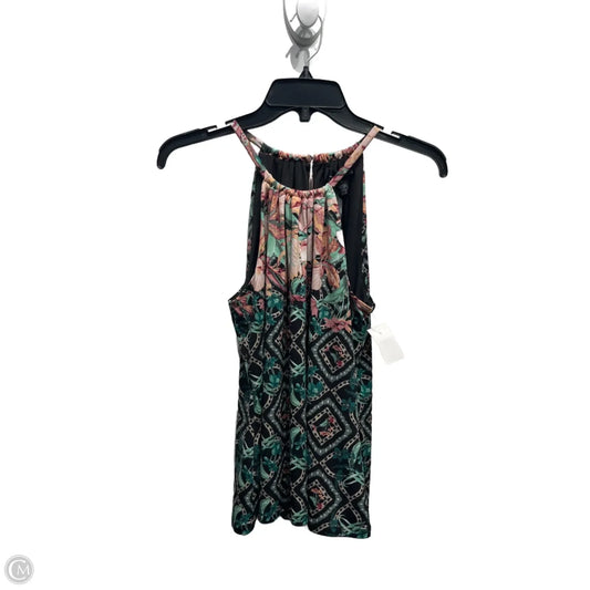 Top Sleeveless By White House Black Market In Green & Pink, Size: S