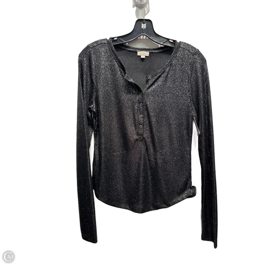 Top Long Sleeve By Pilcro In Black, Size: M